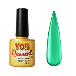 Гель-лак Yo nails Dessert № 204 витражный зеленый 8 мл