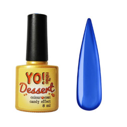 Гель-лак Yo nails Dessert № 205 витражный синий 8 мл