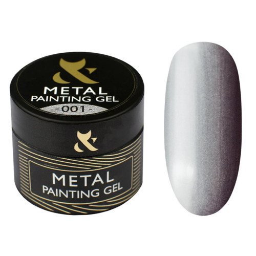 Гель-фарба F.O.X Metal Painting Gel 001. колір срібло. 5 мл купити