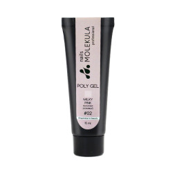 Полигель Nails Molekula Poly Gel 02 Milky Pink. молочно-розовый. 15 мл