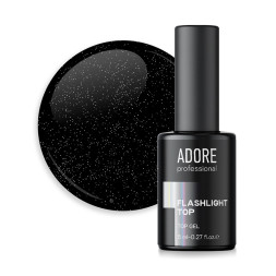 Топ для гель-лаку без липкого шару Adore Professional Flashlight Top 01 Silver. срібло. світловідбиваючий.. 8 мл