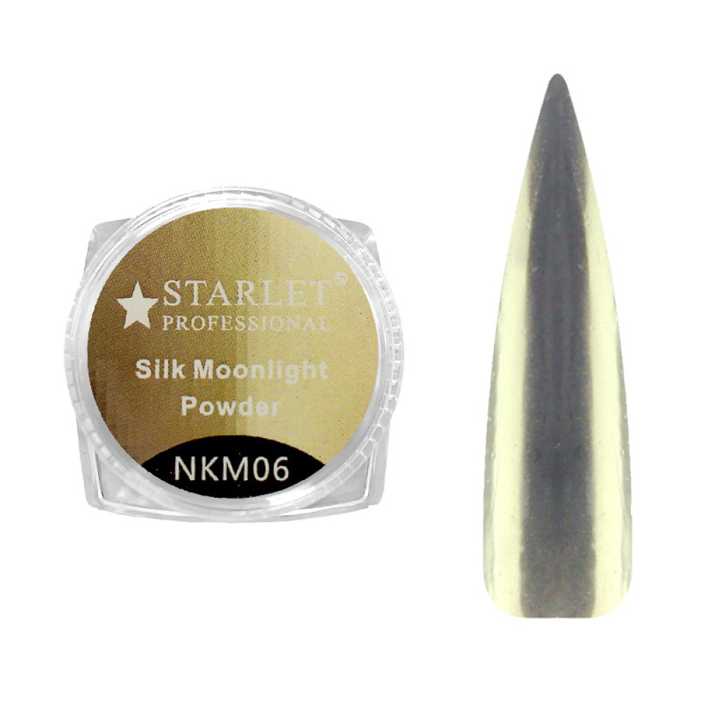 Втирання для нігтів Starlet Professional Silk Moonlight Powder NKM 06 колір золото 1 г