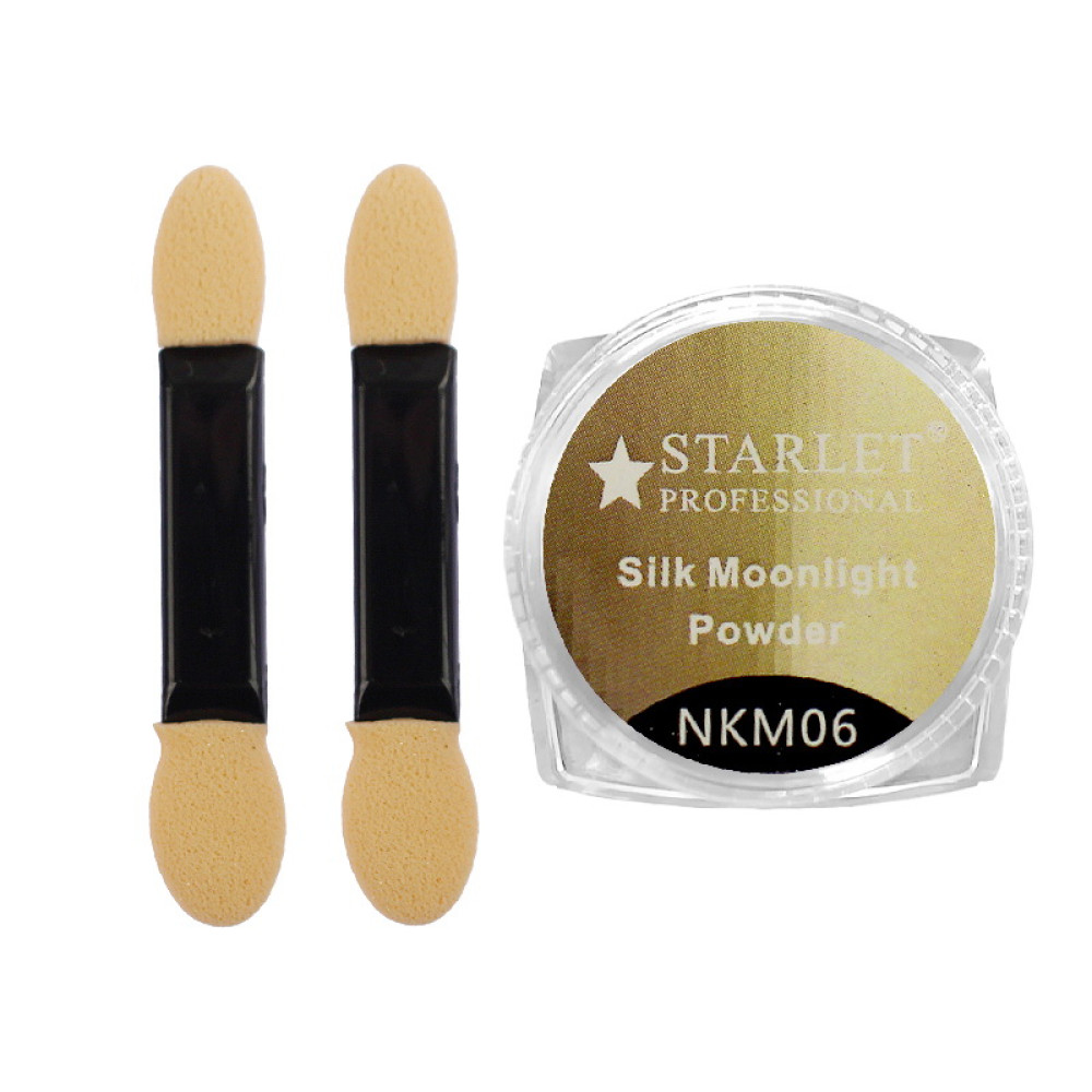 Втирання для нігтів Starlet Professional Silk Moonlight Powder NKM 06 колір золото 1 г