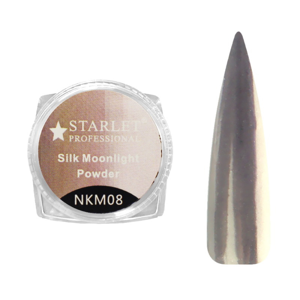 Втирання для нігтів Starlet Professional Silk Moonlight Powder NKM 08 колір рожеве золото 1 г