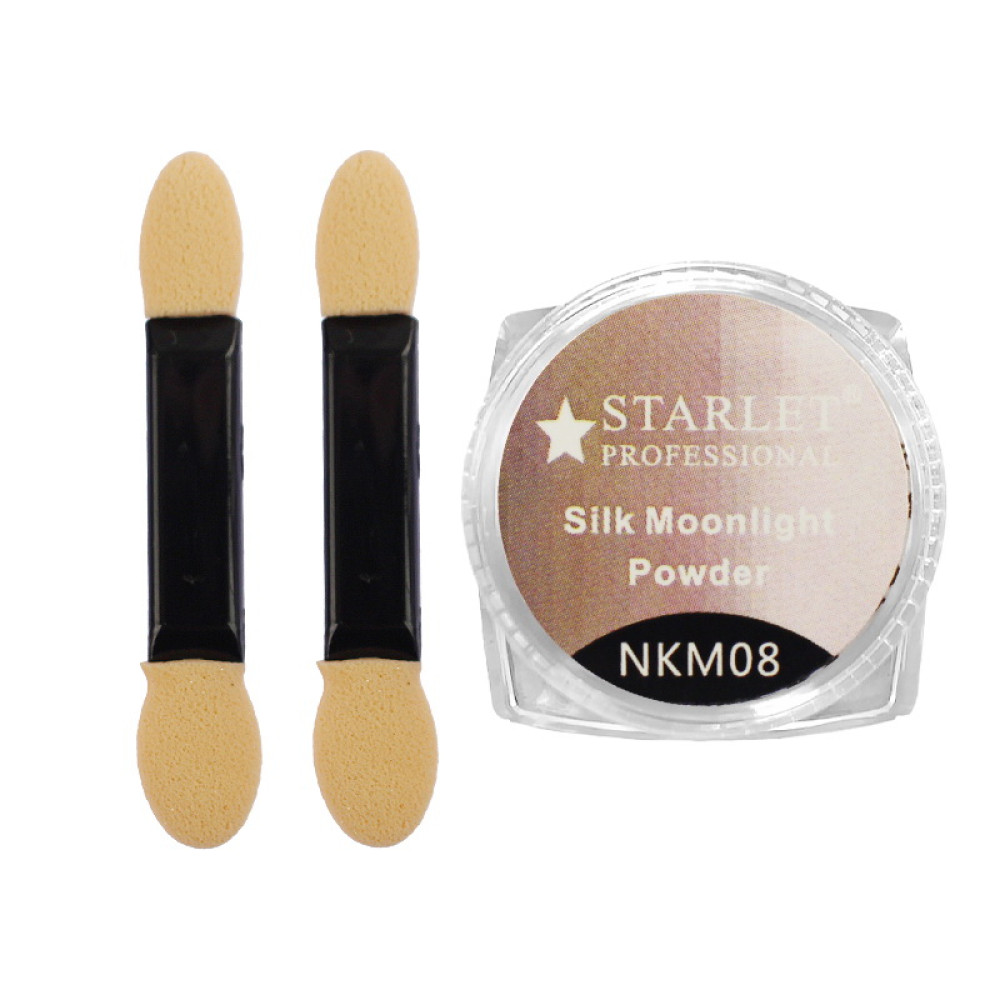 Втирання для нігтів Starlet Professional Silk Moonlight Powder NKM 08 колір рожеве золото 1 г