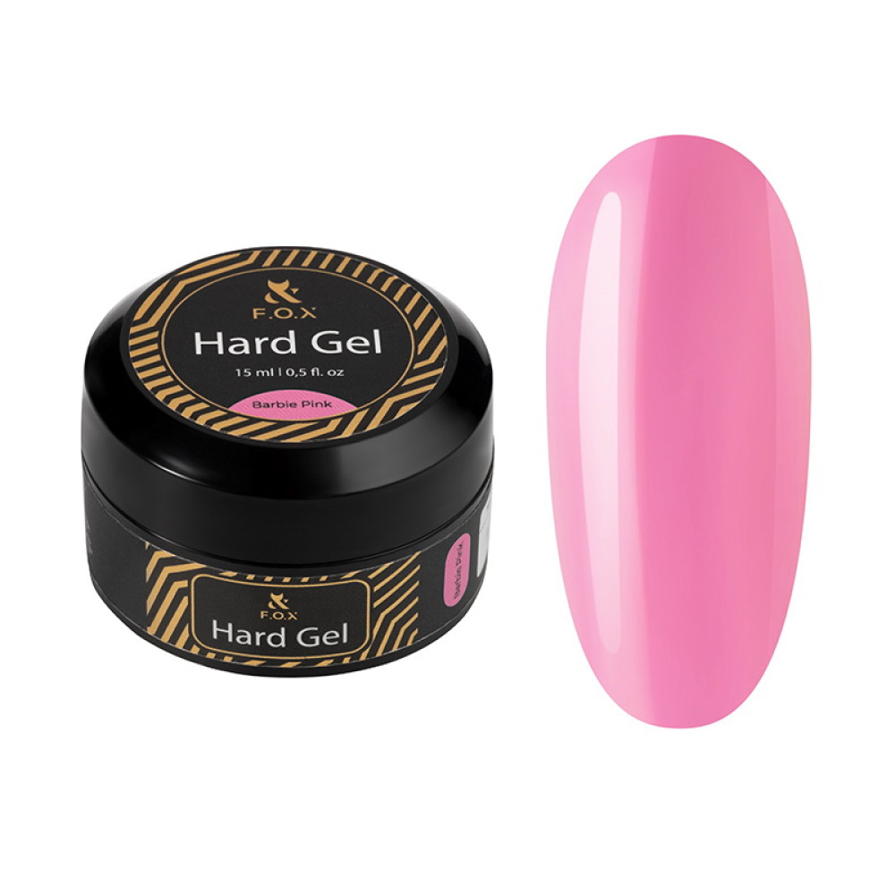 Гель F.O.X строительный жидкий Hard Gel Barbie Pink розовый оттенок 15 мл