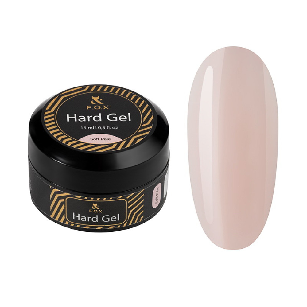 Гель F.O.X строительный жидкий Hard Gel Soft Pale нежный нюдовый оттенок 15 мл