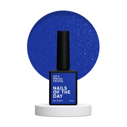 Гель-лак Nails Of The Day Lets Special Crystal глибокий синій з дрібним шимером 10 мл