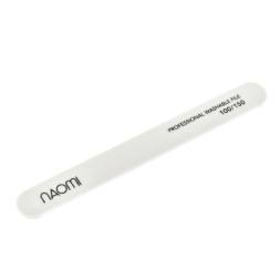Пилка для нігтів Naomi 100/150 пряма. колір білий