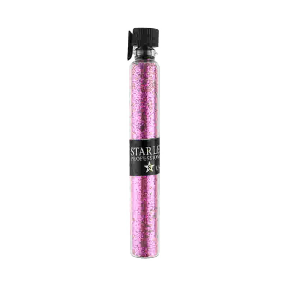 Блестки Starlet Professional для украшения ногтей. цвет малиновый в пробирке