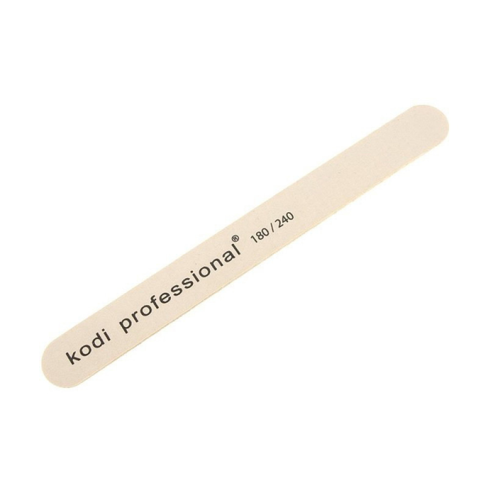 Пилка для ногтей Kodi Professional 180/240 White/Brown. прямая узкая
