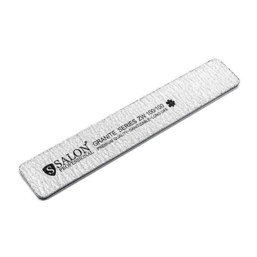 Пилка для ногтей Salon Professional 100/100 GRANITE. прямая. широкая