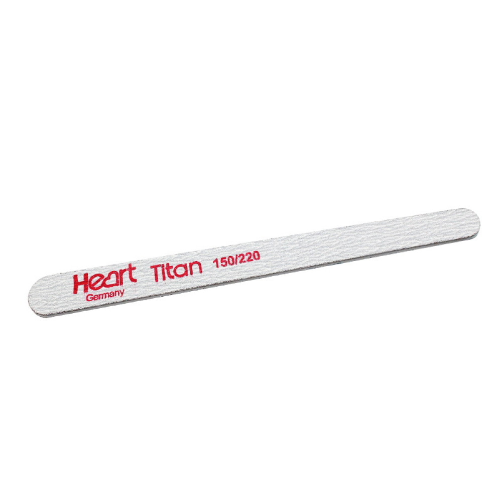 Пилка для ногтей Heart Grey 150/220. на титановой основе. капелька