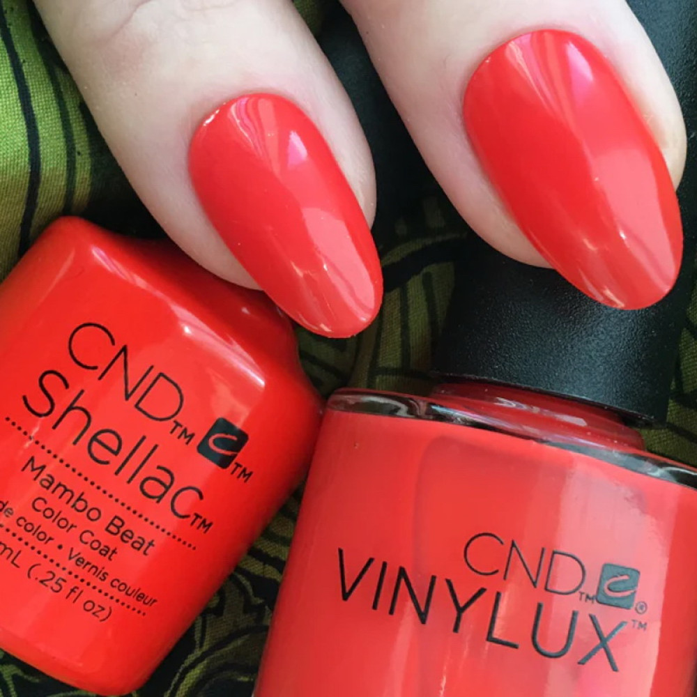 Лак CND Vinylux Rhythm & Heat 244 Mambo Beat оранжево-коралловый. 15 мл