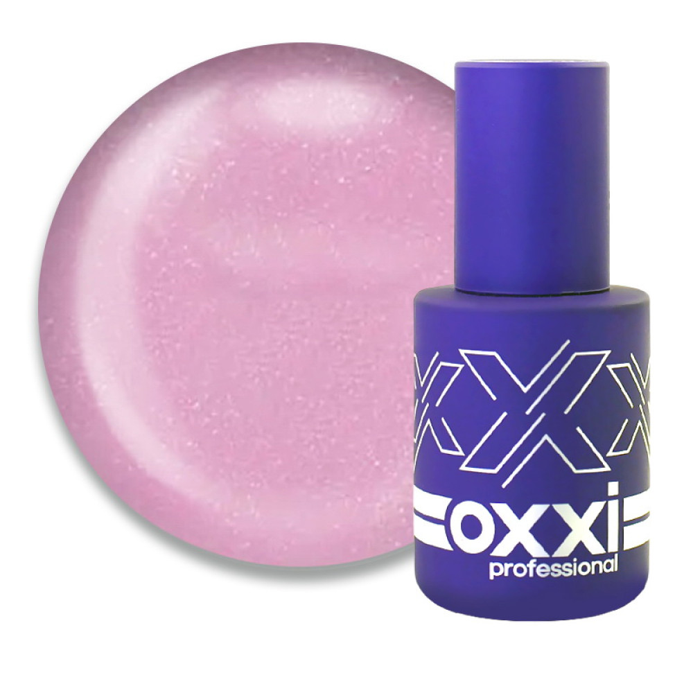 Гель-лак Oxxi Professional 157 яскравий ніжно-рожевий з мікроблиском. 10 мл