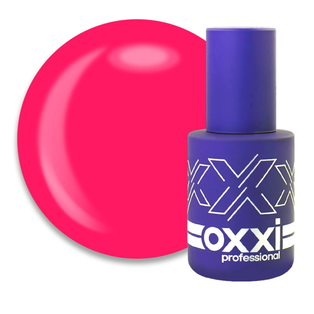 Гель-лак Oxxi Professional 222 яскравий малиново-рожевий. 10 мл