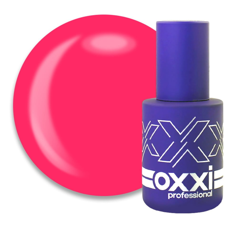 Гель-лак Oxxi Professional 244 яскравий кораловий неоновий. 10 мл