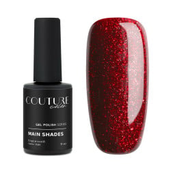 Гель-лак Couture Color 072 малиновий з шимерами і блискітками. 9 мл Гель-лак Couture Color 072 малиновий з шимерами і блискітками. 9 мл