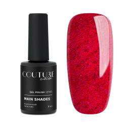 Гель-лак Couture Color 073 малинова фуксія з перламутром і шимерами. 9 мл