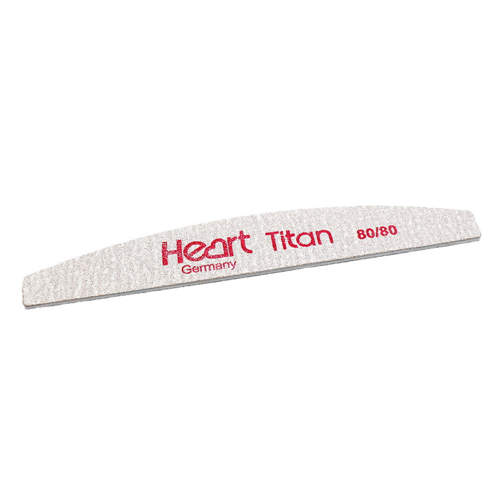 Пилка для ногтей Heart Half Titan 80/80. полукруг