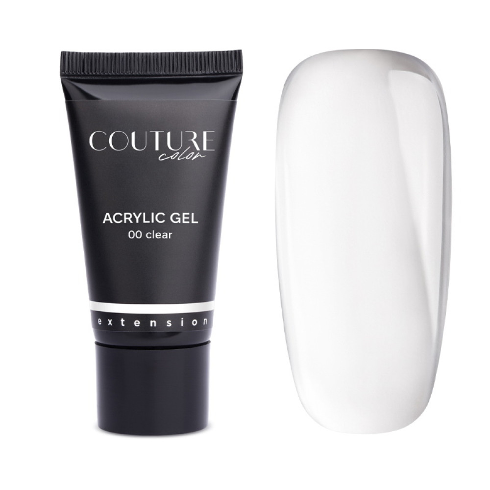 Акрил-гель Couture Color Acrylic Gel 00 Clear прозорий. 30 мл