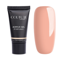 Акрил-гель Couture Color Acrylic Gel 05 Light Peach світлий персиковий. 30 мл