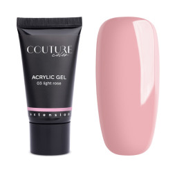 Акрил-гель Couture Color Acrylic Gel 03 Light Rose світлий рожевий. 30 мл