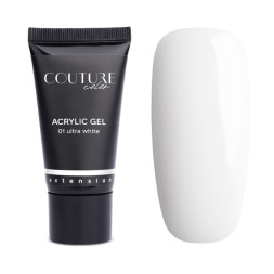 Акрил-гель Couture Color Acrylic Gel 01 Ultra White білий. 30 мл