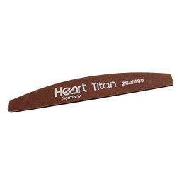 Пилка для нігтів Heart Half Titan Brown 280/400. півколо