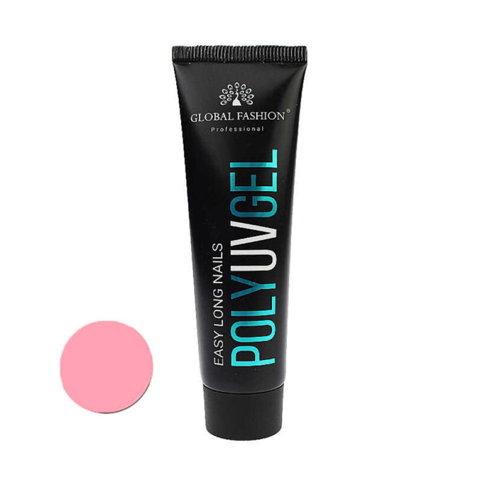 Полигель Global Fashion Poly Uv Gel Easy Long Nails 02. розовый. 30 мл