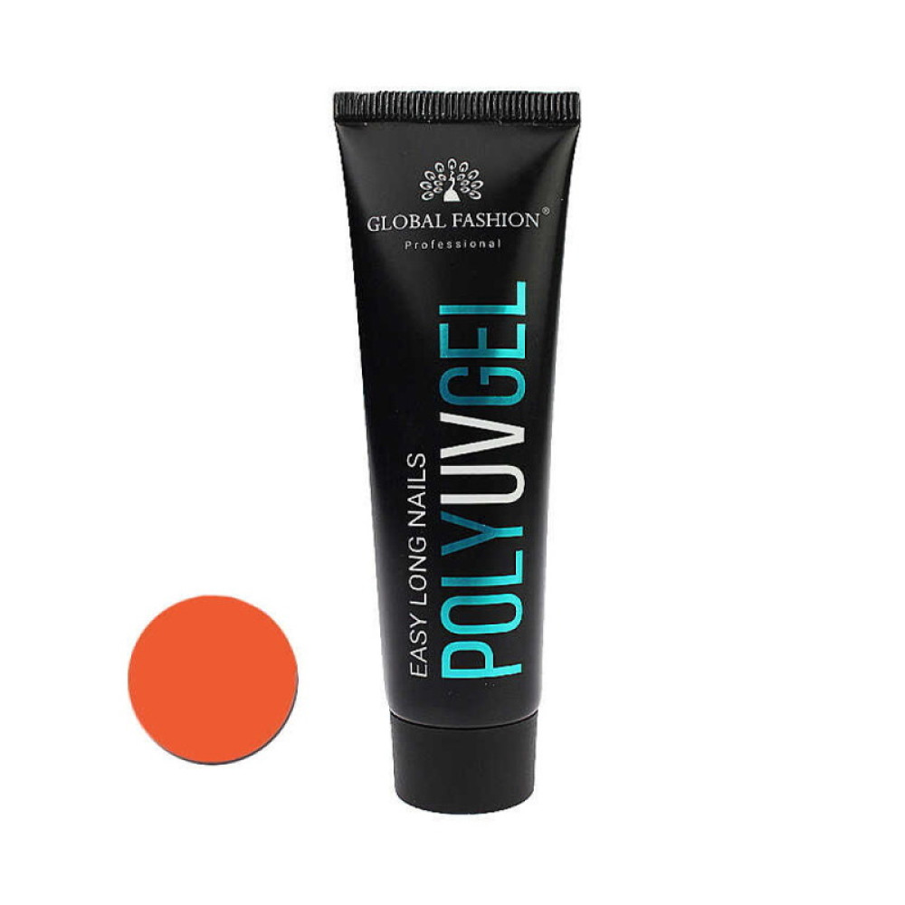 Полигель Global Fashion Poly Uv Gel Easy Long Nails 03. оранжевый. 30 мл
