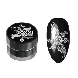 Гель-фарба для стемпінга Oxxi Professional № 02 колір білий. 5 г