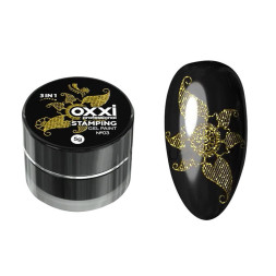 Гель-фарба для стемпінга Oxxi Professional № 03 колір золото. 5 г