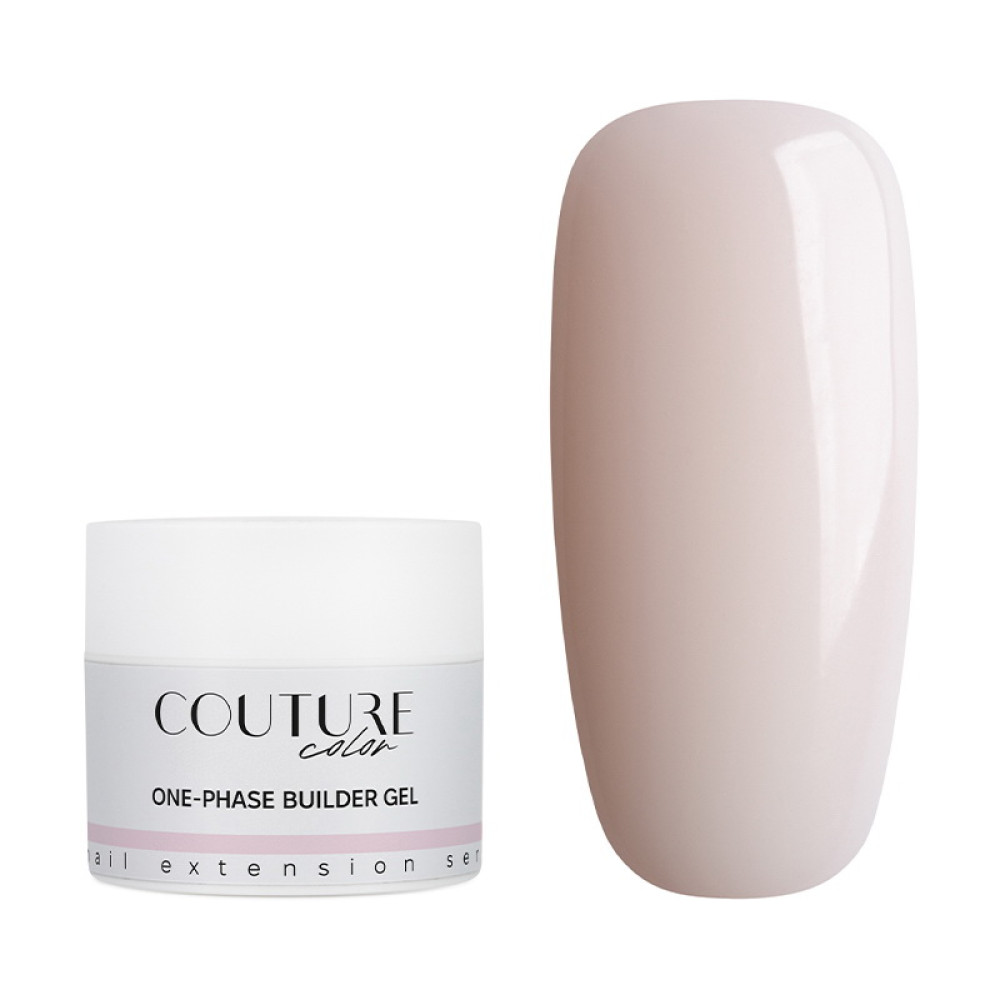 Гель однофазний Couture Color 1-phase Builder Gel 02 Rose petal ніжний рожевий 15 мл