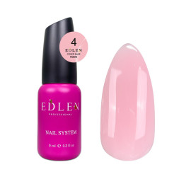 База каучукова для гель-лаку Edlen Professional Cover Base Nude 04 світло-рожевий 9 мл