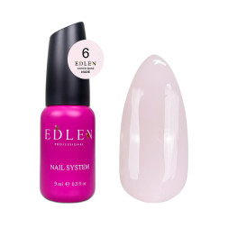 База каучукова для гель-лаку Edlen Professional Cover Base Nude 06 молочно-рожевий 9 мл