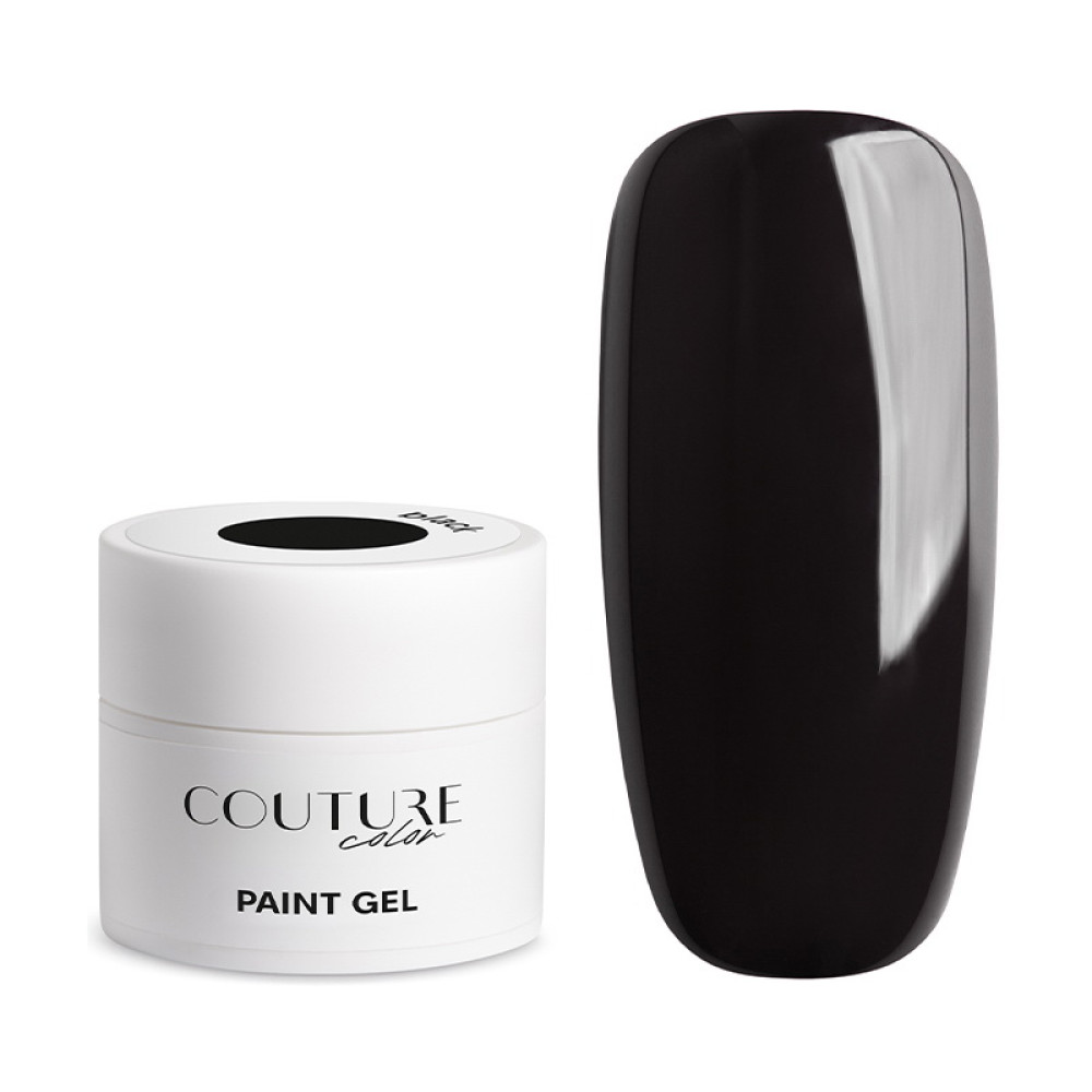 Гель-фарба без липкого шару Couture Colour Paint Gel No Wipe Black колір чорний 5 г