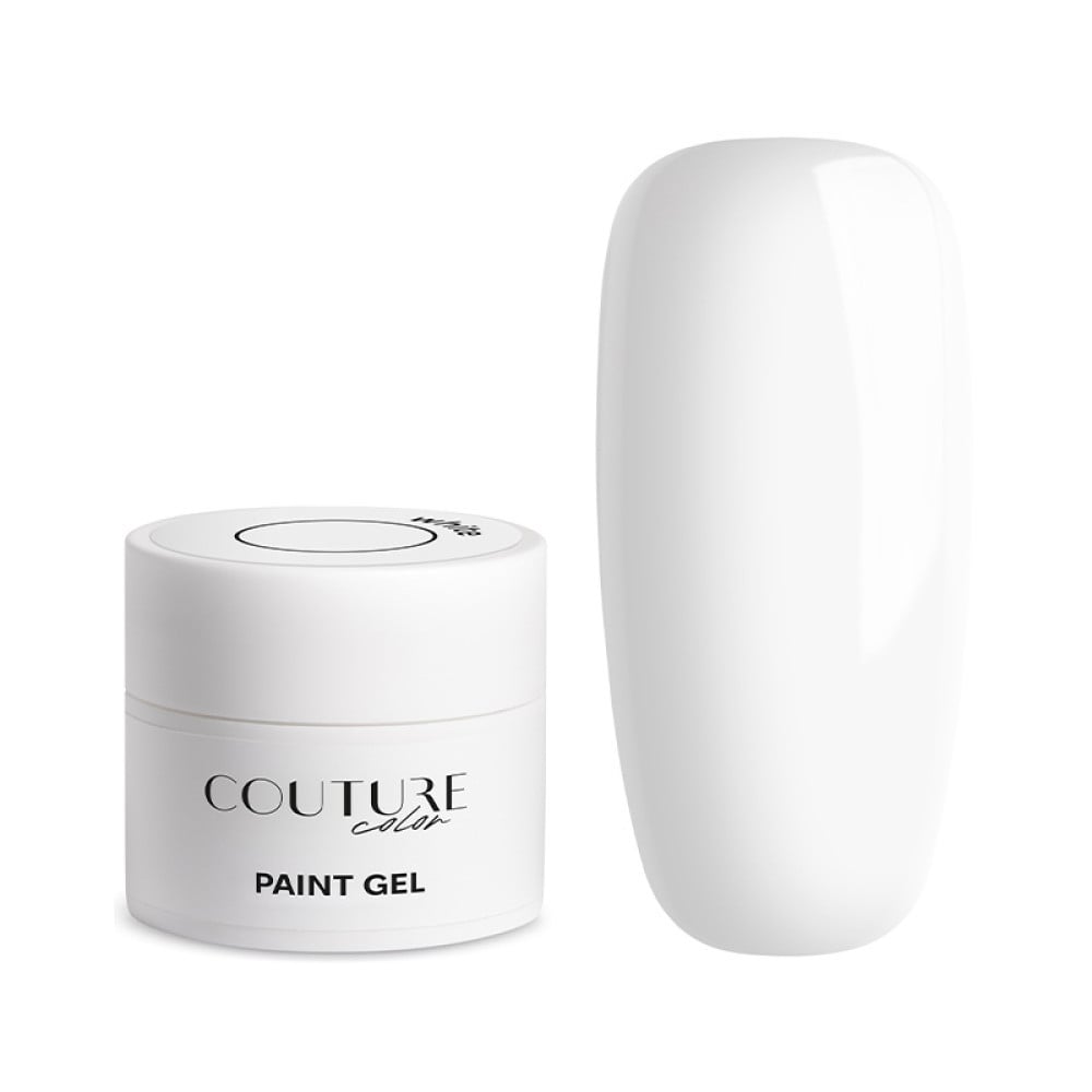 Гель-фарба без липкого шару Couture Color Paint Gel No Wipe White колір білий 5 г