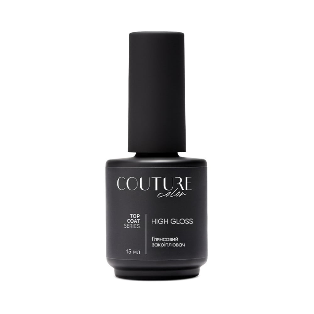 Топ для гель-лаку без липкого шару Couture Color High Gloss Top Coat Universal No Wipe 15 мл