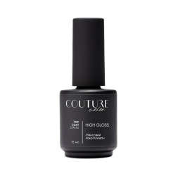 Топ для гель-лаку без липкого шару Couture Color High Gloss Top Coat Universal No Wipe 15 мл