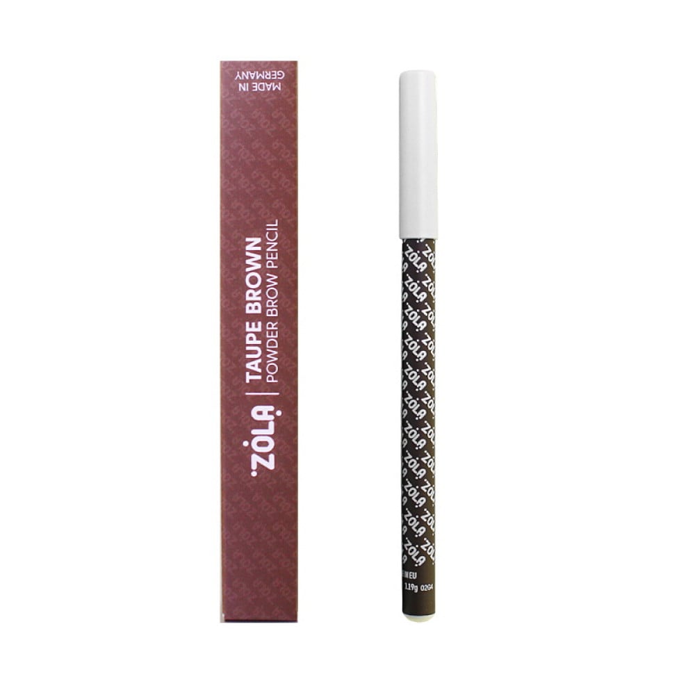 Олівець для брів ZOLA Powder Brow Pencil Taupe Brown пудровий сіро-коричневий 1 19 г