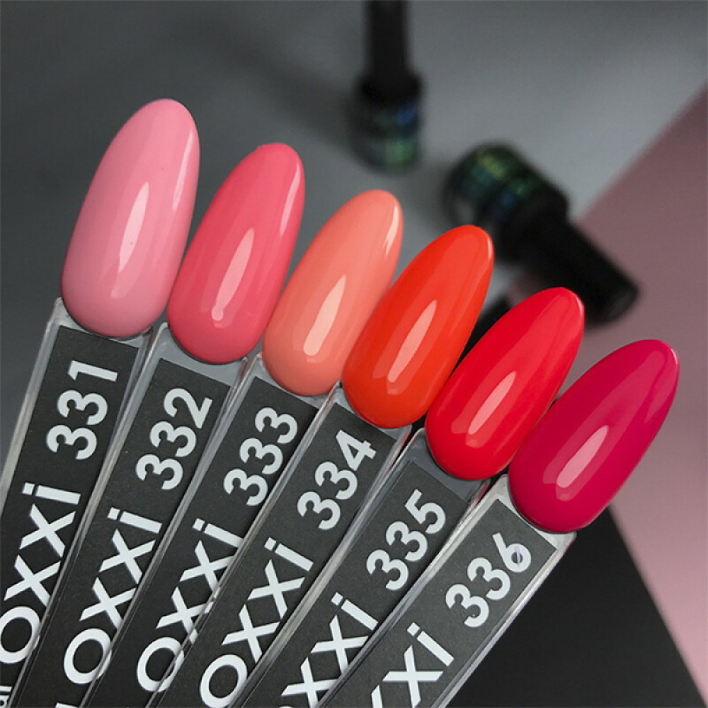 Гель-лак Oxxi Professional 335 вогненно-кораловий. 10 мл