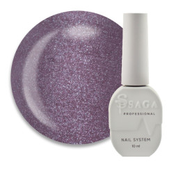 Гель-лак Saga Professional Cat Shine 05. блідо-фіолетовий з кришталево-сріблястим полиском 8 мл