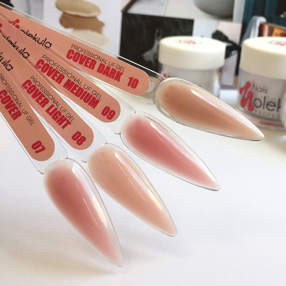 Гель камуфлюючий Nails Molekula Gel 08 Cover Light. рожево-бежевий. 15 мл