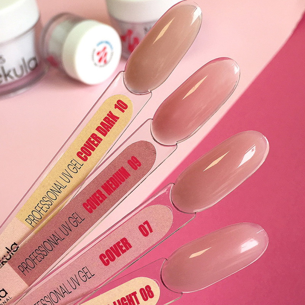 Гель камуфлюючий Nails Molekula Gel 09 Cover Medium. насичений бежево-червоний. 30 мл