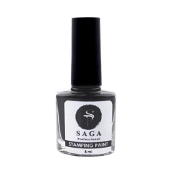 Лак-краска для стемпинга Saga Professional Stamping Paint 01 черный. 8 мл