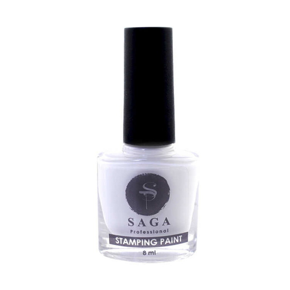 Лак-краска для стемпинга Saga Professional Stamping Paint 02 белый. 8 мл