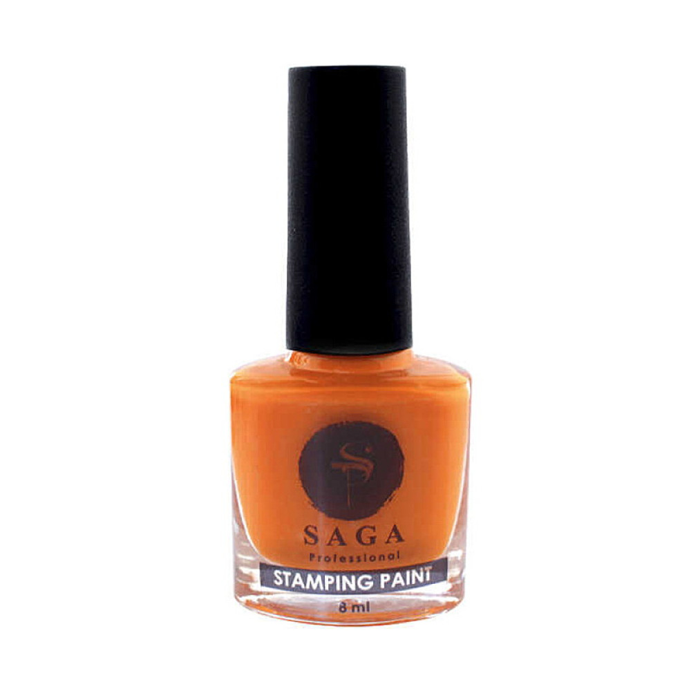 Лак-краска для стемпинга Saga Professional Stamping Paint 14 оранжевый. 8 мл