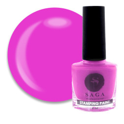 Лак-краска для стемпинга Saga Professional Stamping Paint 16 розовая фуксия. 8 мл