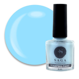 Лак-краска для стемпинга Saga Professional Stamping Paint 20 голубой. 8 мл